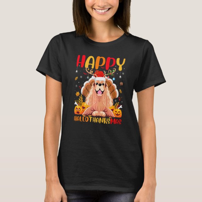 Hund  Glücklicher Cocker Spaniel Hund Hellothanksm T-Shirt (Vorderseite)