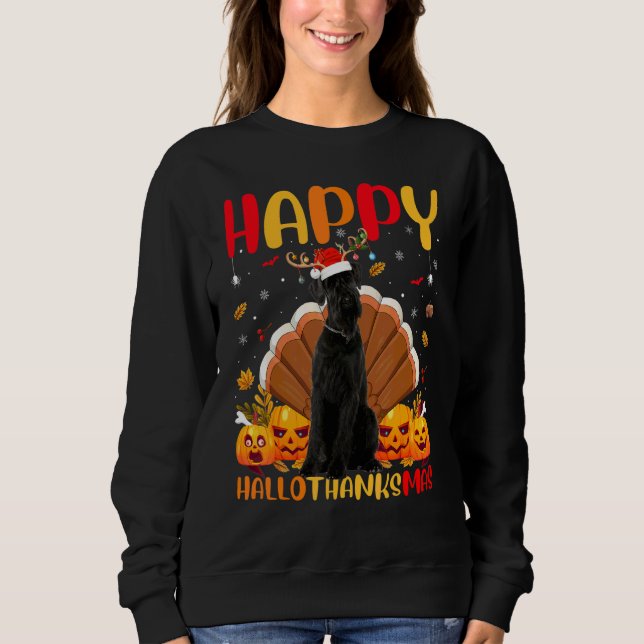 Hund   Glücklicher Riesenschnauzer Hund Hellothank Sweatshirt (Vorderseite)