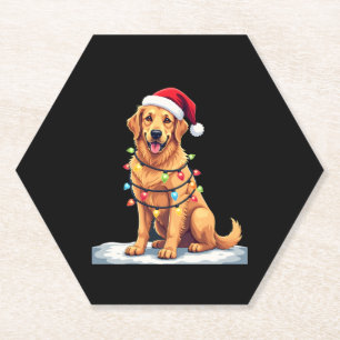 Hund Golden Retriever Weihnachten Weihnachten Weih Untersetzer