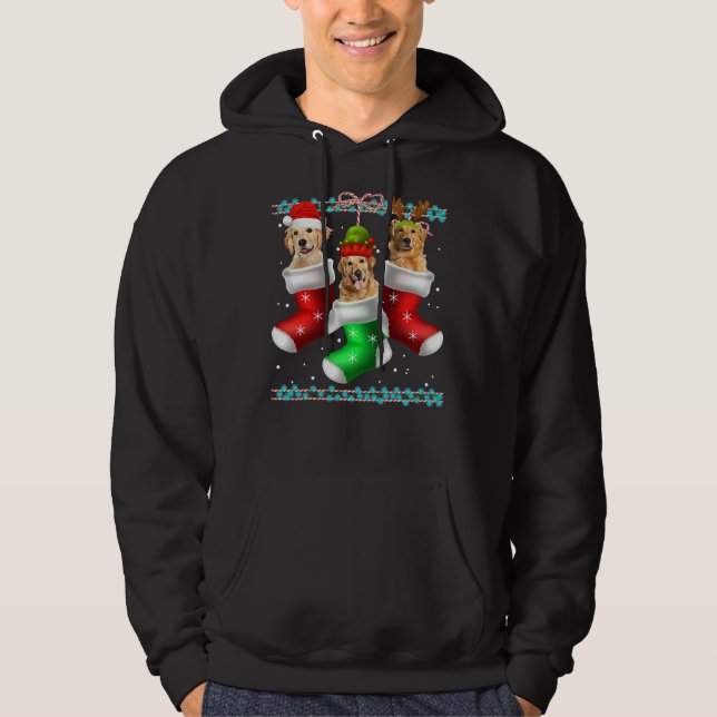 Hund Golden Retriever Weihnachtssocken 372 Hoodie (Vorderseite)