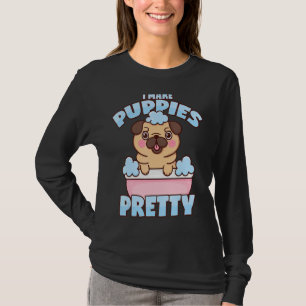 Hund Groomer Mops Hund Welpe Bathtub Dog Salon T-Shirt