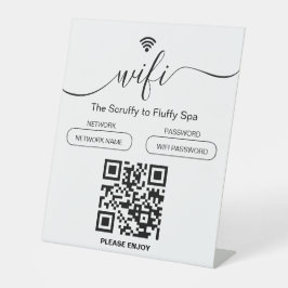 Hund Grooming Business Signieren Kostenloses WiFi- Sockelschild