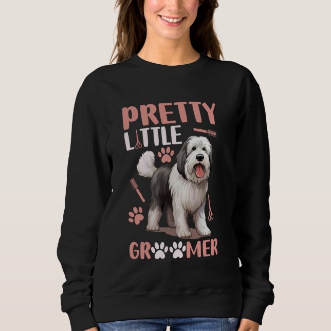 Hund Grooming lustige Hübsche kleine Groomer Pet G Sweatshirt (Vorderseite)