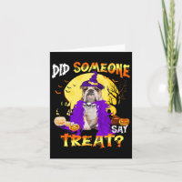 Hund Halloween hat jemand Leckerei gesagt