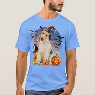 Hund Halloween Wire for Terrier Kürbislaterne Pump T-Shirt