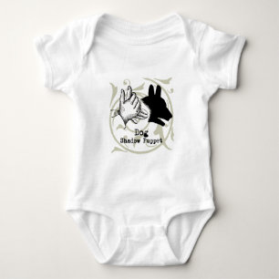 Hund Handpuppen Schatten Spiele Vintage Baby Strampler