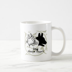 Hund-Handpuppen-Schatten-Spiele Vintage Tasse