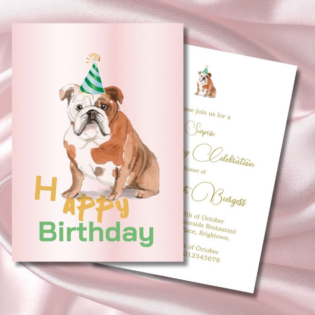 Hund Happy Birthday Party Einladung (Von Creator hochgeladen)