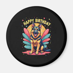 Hund Happy Birthday Party Shep Clot Magnet
