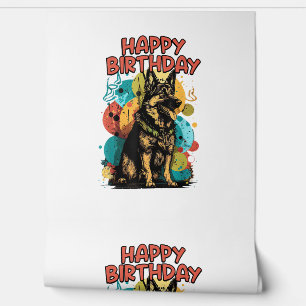 Hund Happy Birthday Party Shep Clot Tapete