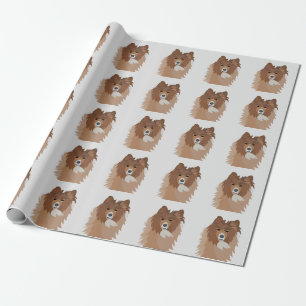 Hund Haustier Sheltie Hund  Geschenkpapier