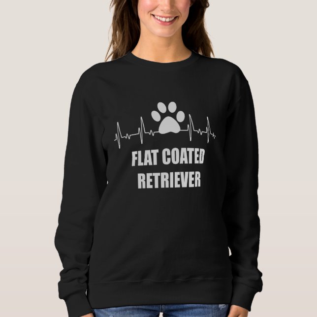 Hund Heartbeat Flat Coated Retriever Sweatshirt (Vorderseite)