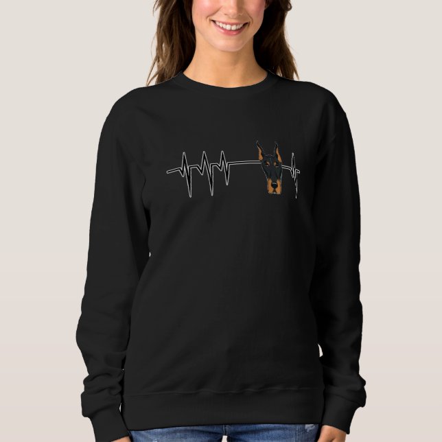 Hund Heartbeat I Doberman Sweatshirt (Vorderseite)
