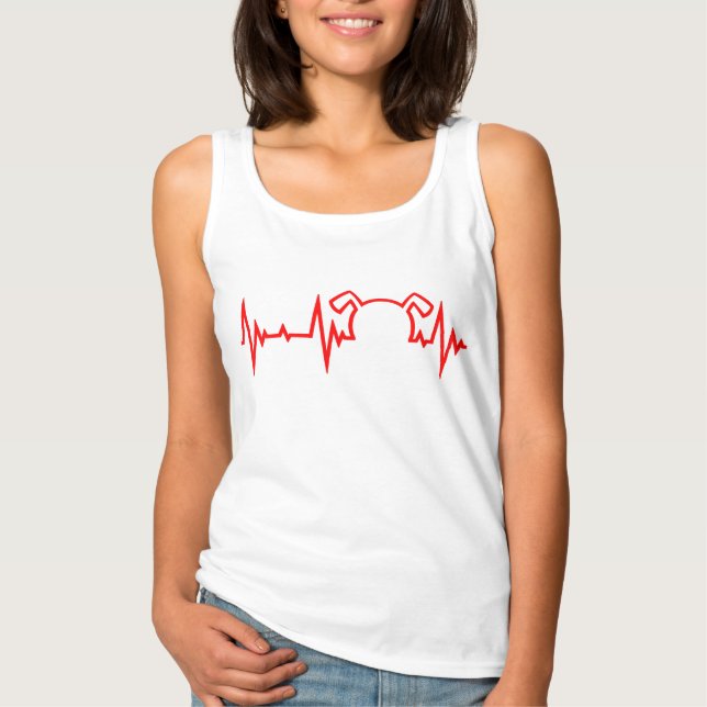 Hund Heartbeat T-Shirt (Vorderseite)