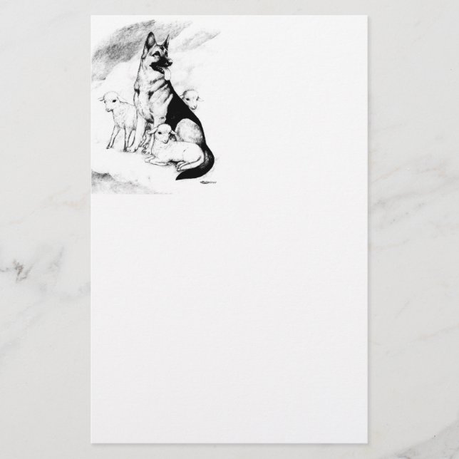 Hund Heaven Briefpapier (Vorderseite)