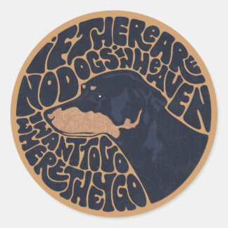 Hund Heaven Runder Aufkleber