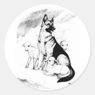 Hund Heaven Runder Aufkleber