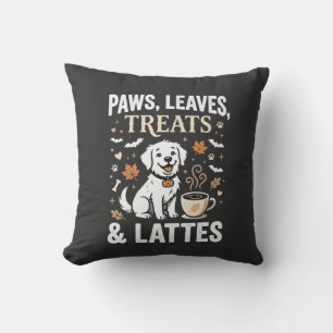Hund Herbst Latte Halloween Kissen
