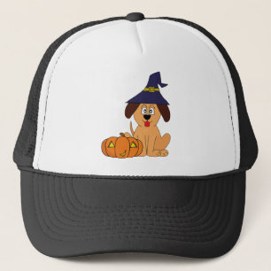 Hund Hexe Pumpkin Halloween Truckerkappe