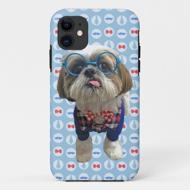 Hund HipsterShih Tzu Case-Mate iPhone Hülle (Rückseite)