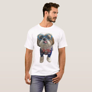 Hund HipsterShih Tzu T-Shirt
