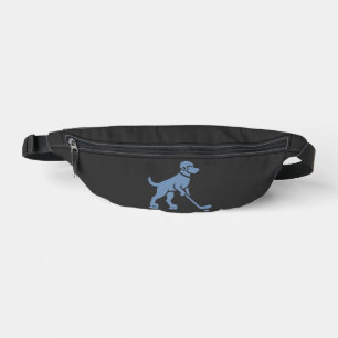 Hund-Hockeyspieler-Silhouette Bauchtasche