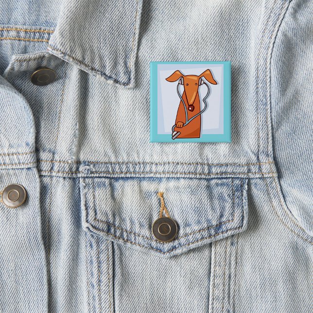 Hund Hört auf Musik Funny Kopfhörer Pup Button (Von Creator hochgeladen)