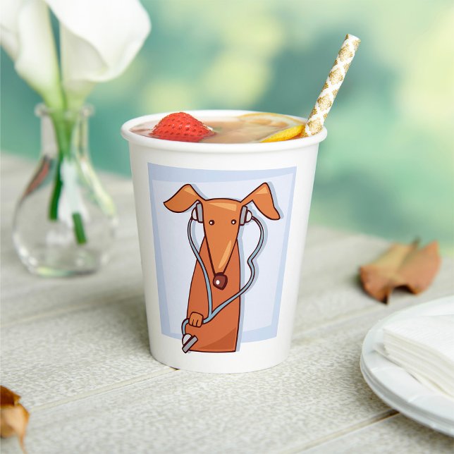 Hund Hört auf Musik Funny Kopfhörer Pup Pappbecher (Von Creator hochgeladen)