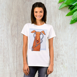 Hund Hört auf Musik Funny Kopfhörer Pup T-Shirt