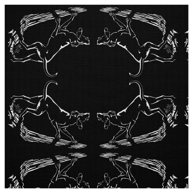 Hund Hund Art Fabric Stoff (Muster)