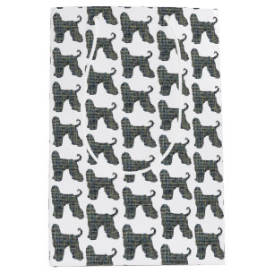 Hund-Hund aus afghanischer Silhouette Weiß Mittlere Geschenktüte