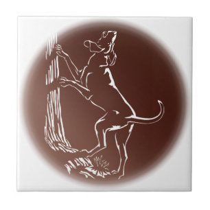 Hund Hunde Keramik Tile Jägerdekor Fliese