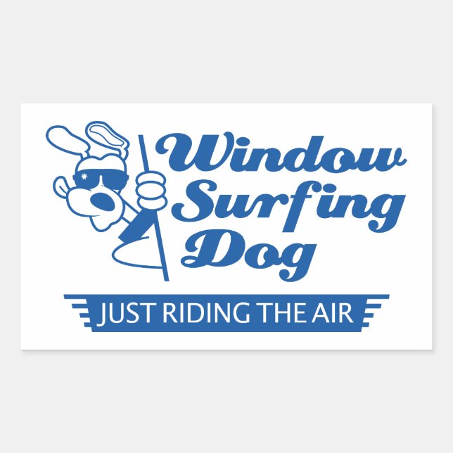 Hund im Auto Rechteckiger Aufkleber (Vorderseite)
