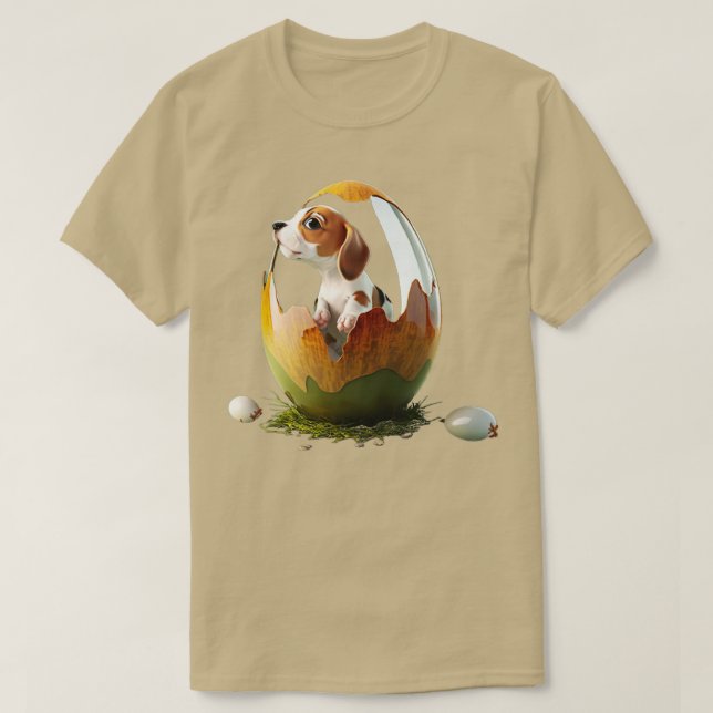 Hund im Ei 225 T-Shirt (Design vorne)