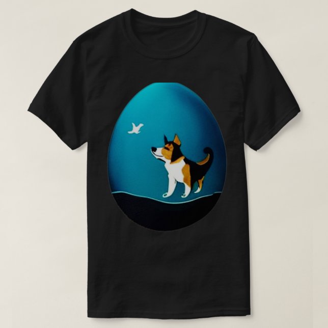 Hund im Ei 296 T-Shirt (Design vorne)