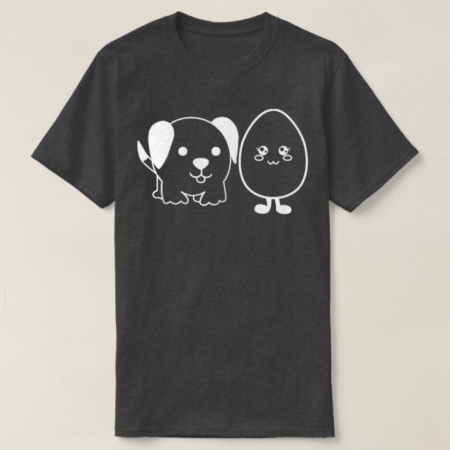 Hund im Ei T-Shirt (Design vorne)