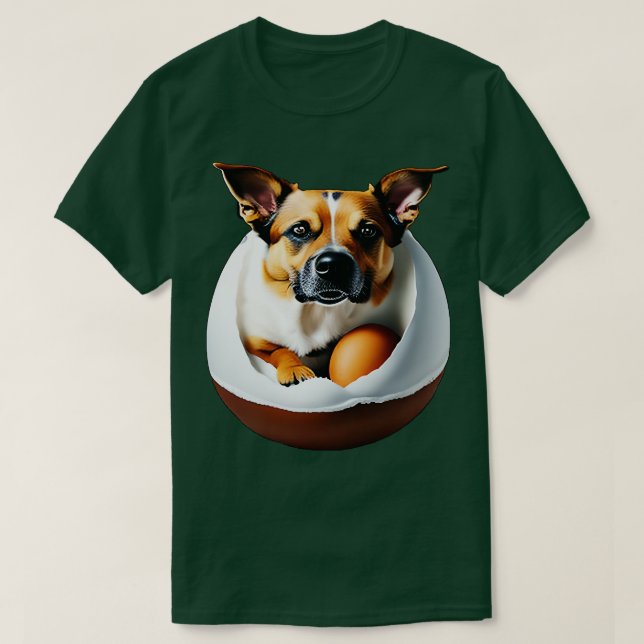 Hund im Eierstockschieber 1 T-Shirt (Design vorne)