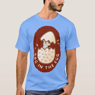 Hund im Ostereier Orange T-Shirt