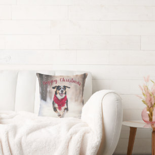 Hund im Schnee Kissen