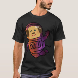 Hund im Weltraum geschnitten T-Shirt