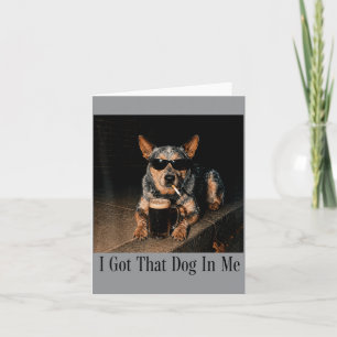 Hund In Australian Cattle Dog Rauchen Karte