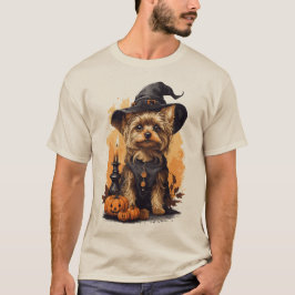 Hund in Black Hat T-Shirt