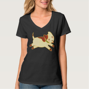 Hund in braun Niedlich laufen T-Shirt