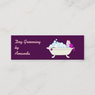 Hund in der Badewanne - HaustierGroomer Mini Visitenkarte