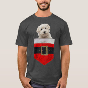 Hund in der Pocket Santa Maltese T-Shirt