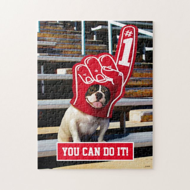 Hund in der SchaumHand Puzzle (Vertikal)