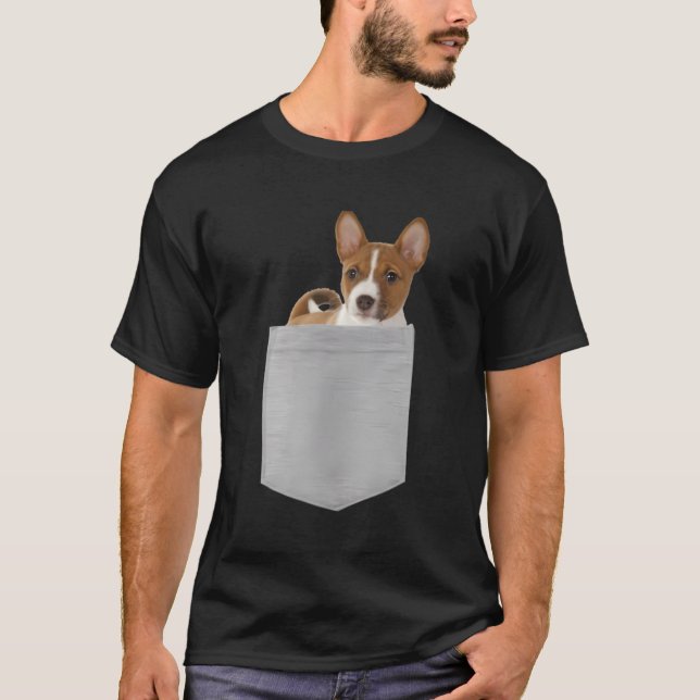 Hund in der Tasche Basenji T-Shirt (Vorderseite)