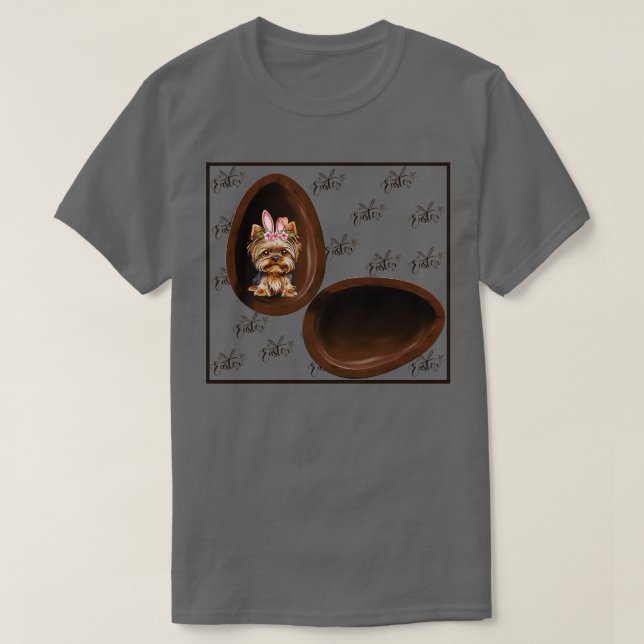 Hund in Ei Hund zu Ostern T-Shirt (Design vorne)
