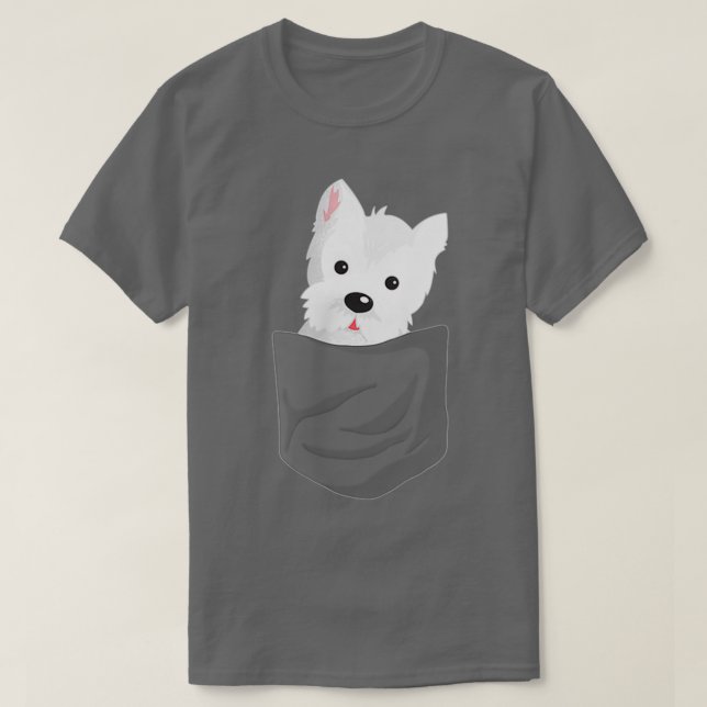 Hund in einem Niedlichen Westie Terrier Lover Pupp T-Shirt (Design vorne)