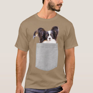 Hund in Ihrem Pocket Papillon T-Shirt